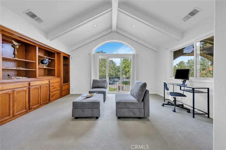 Light & Bright upstairs Office with Juliet Balcony!