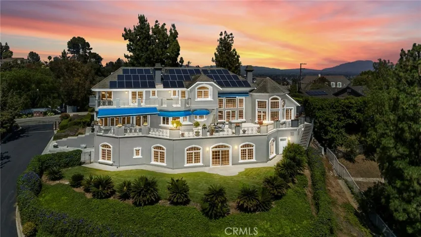 Twilight drone picture of 3 floors