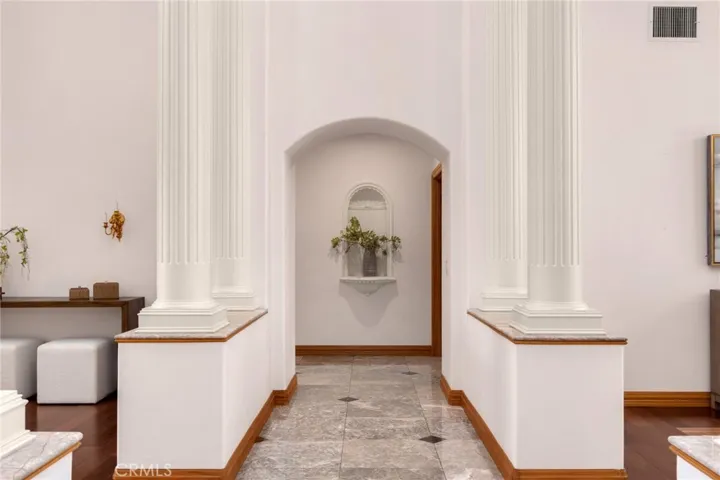 Entry into private master bedroom area