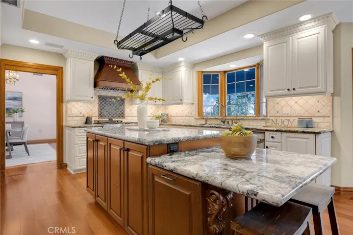 Remodeled kitchen with upscale granite counters.