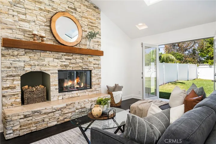 family room off of the kitchen that opens up to the enourmous backyard