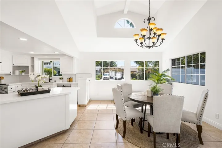 light and bright dining area
