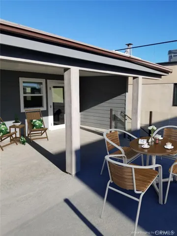 Rooftop Deck, half covered, half sun deck, Vitually Staged