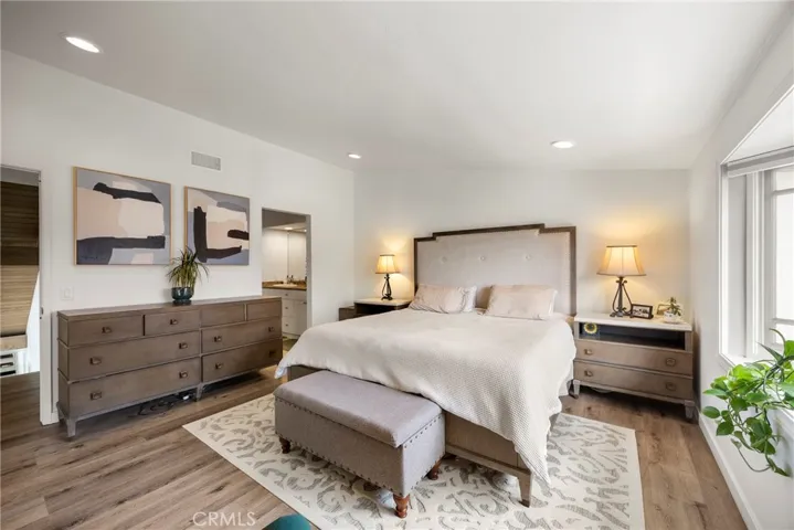 The primary upstairs bedroom.