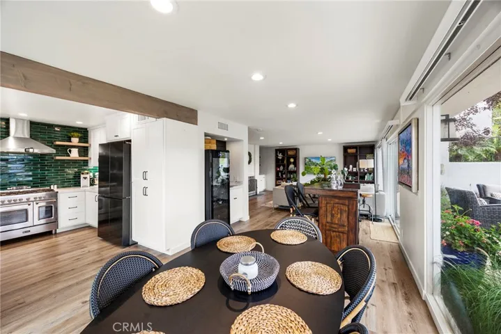 The dining area that is open to the kitchen and living room.