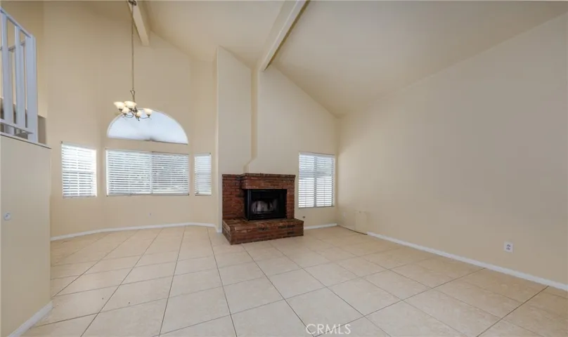 Living room with fireplace