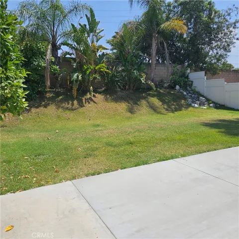 nice size backyard with full length patio