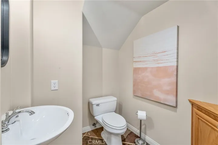 First level powder room