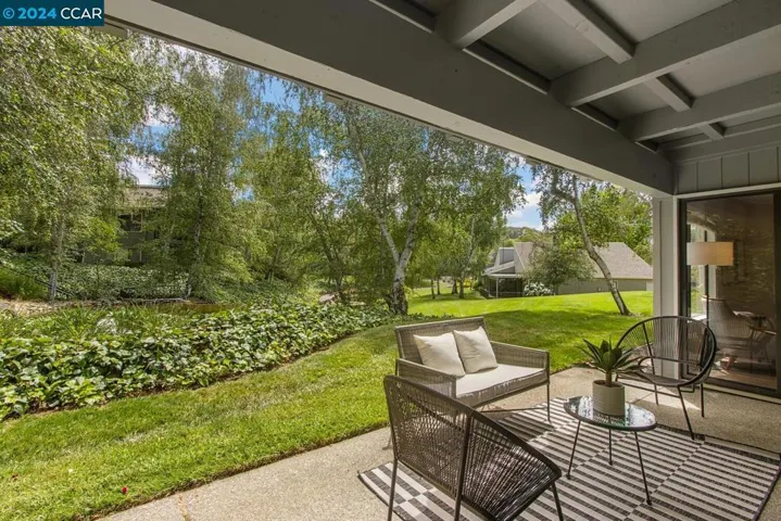 Patio overlooking the Pond