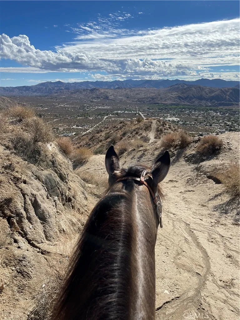 Looking down on the property.

