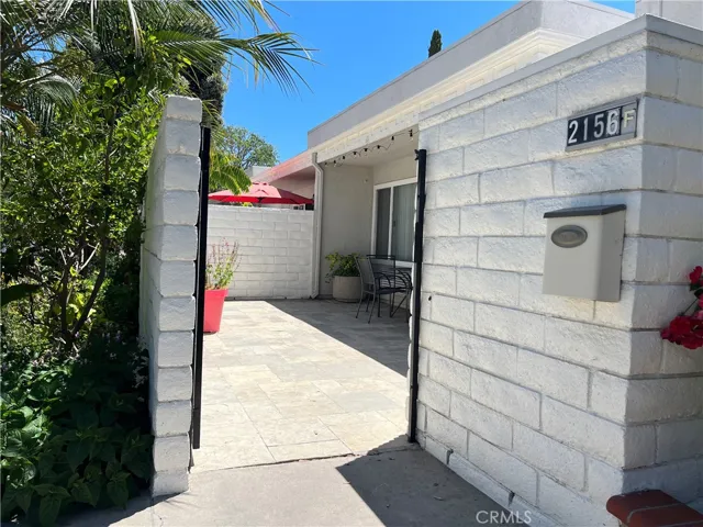 Front entry to patio