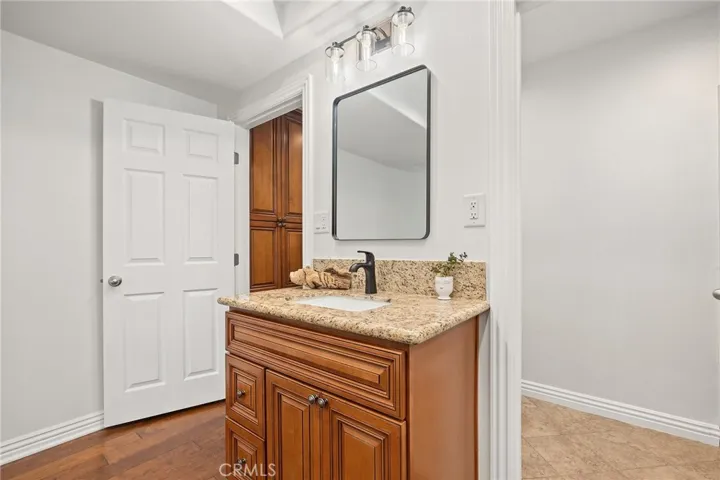 custom matched cabinetry and granite