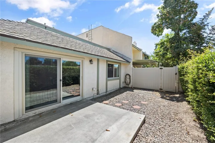 rear patio and yard