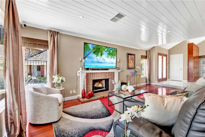 Open  family room with lots of windows