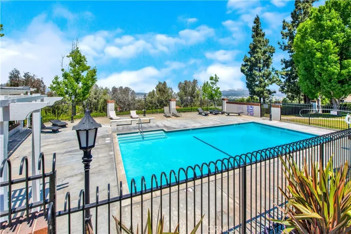 Pool includes spa area
