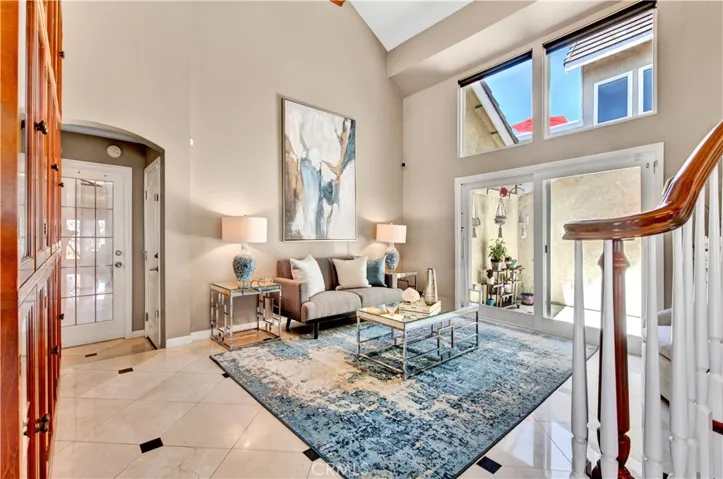 Bright den with large windows