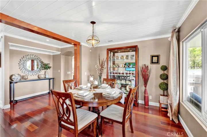 Dining room overlooks beautiful city views