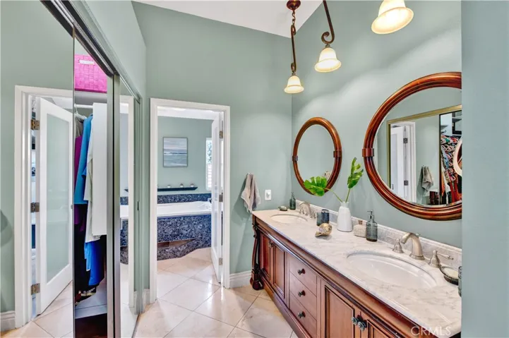 Bathroom with dual sinks