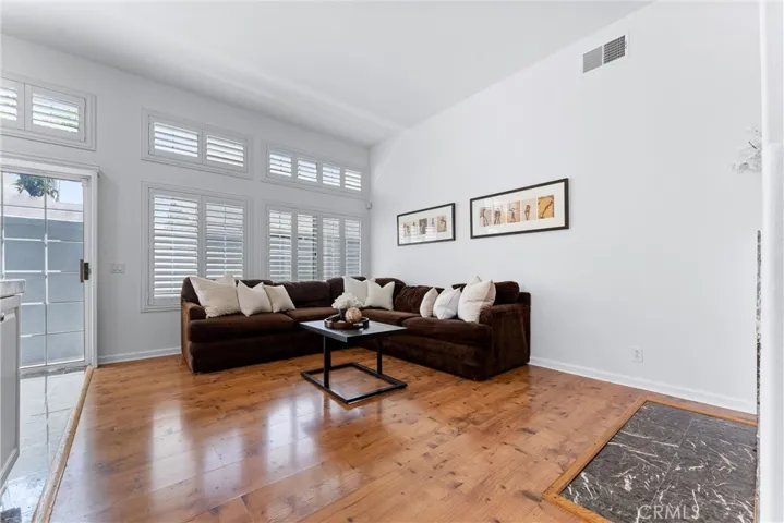 Family room with fireplace.