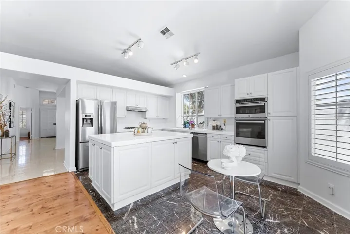 Breakfast nook or separate dining area in kitchen.