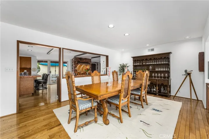 Formal Dining Room towards kitchen and indoor grill area