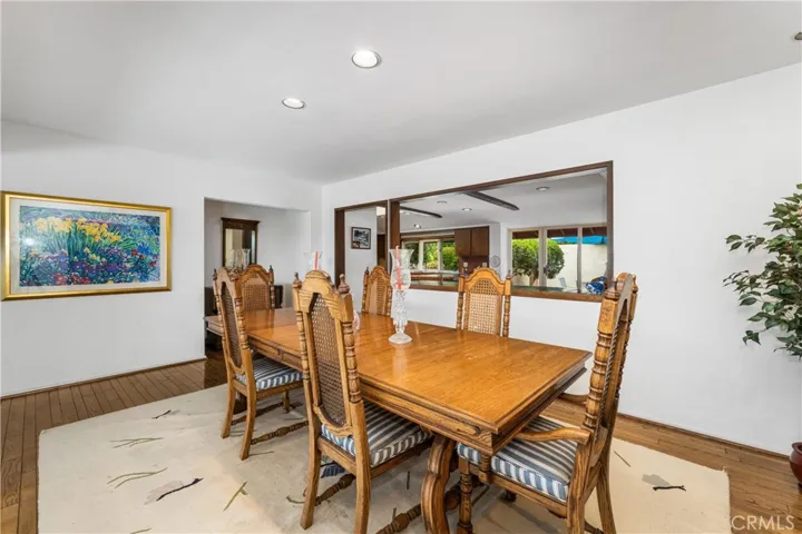 Formal dining room towards kitchen