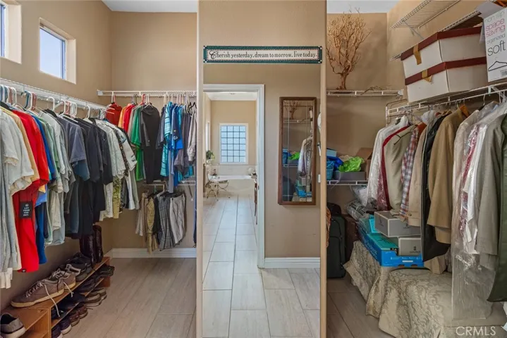Primary closet
