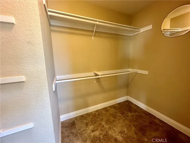 Two spacious walk in closets in the master.
