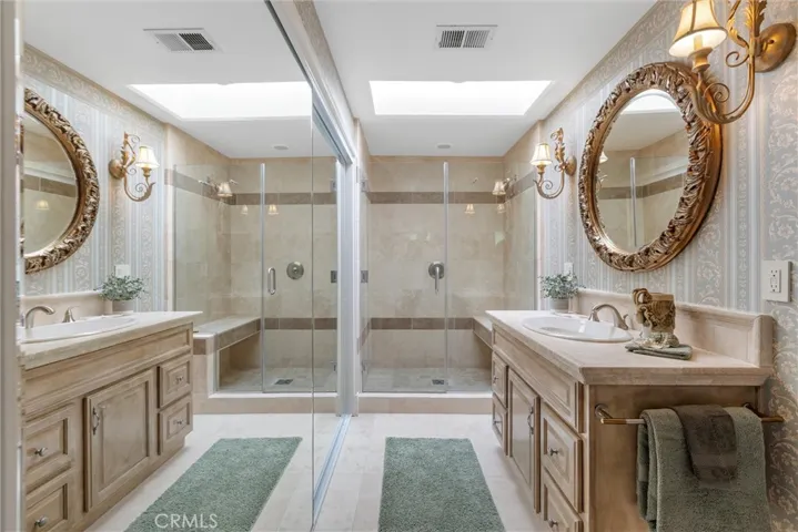 The lower level suite is attached to this beautiful bathroom