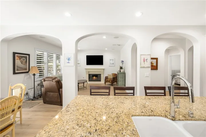 high ceilings, and an open floorplan