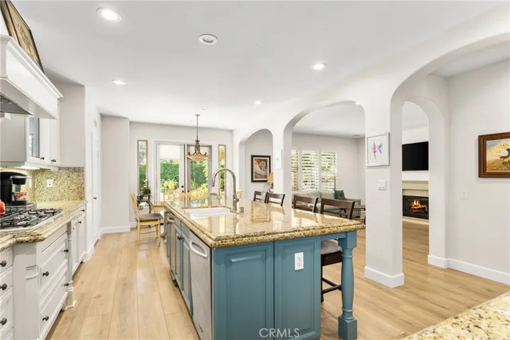 open to the family rooms, perfect for entertaining