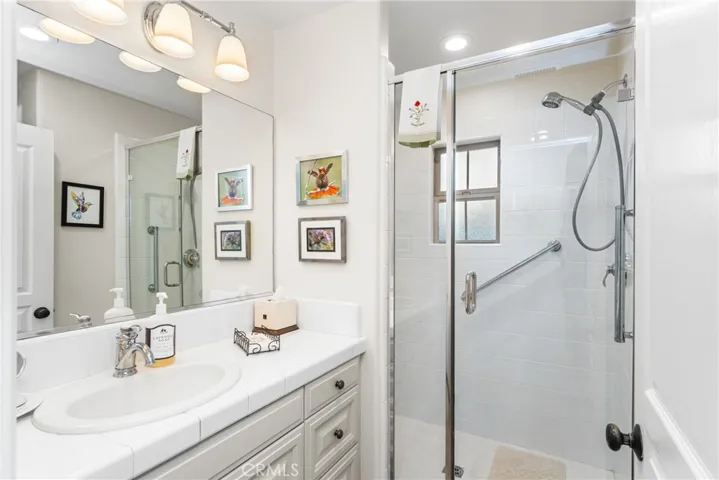 a bright, first-floor bathroom