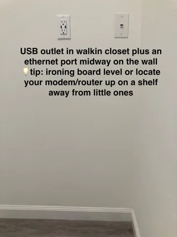 Thoughtful detail #2 - higher access to your outlet and secondary spot to locate your router