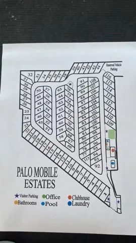 Note the starred places on the map for where you can park upon arrival
