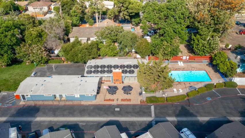 Greenbelt area, clothes line area next to coin operated laundry, Clubhouse, Office, BBQ courtyard