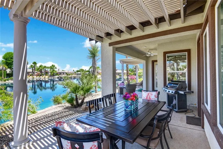Patio with fabulous formal dining space off Great room french door.