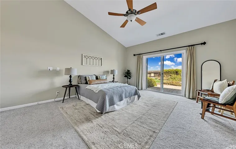 Primary Suite has so much space and many 
more views, plus the jacuzzi right through the sliding glass doors!