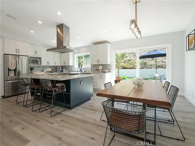 Designer Kitchen Open to Dining Room