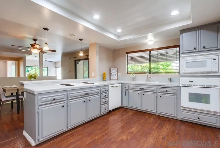 Big gourmet kitchen open to dining and living room-perfect for entertaining!
