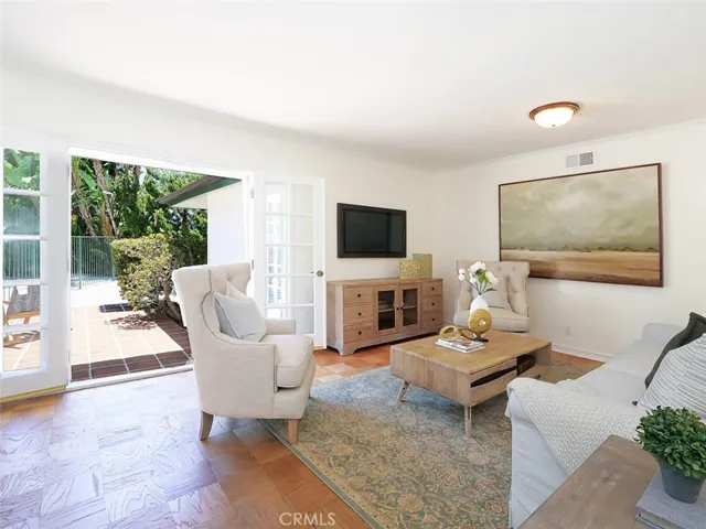 Another perspective of the living room looking out on the patio.