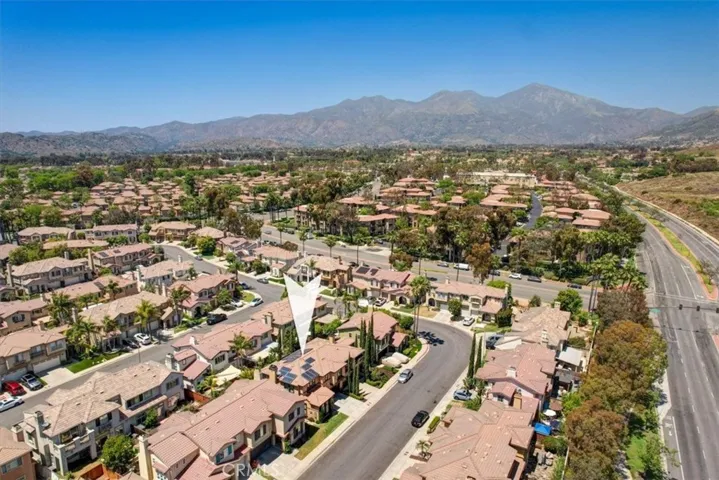 Another aerial view of the residence and the surrounding landscape. The 241 toll road is located just minutes from the home.
