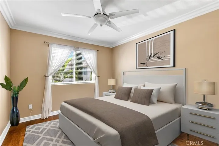 **VIRTUALLY STAGED** Bedroom 4 is bright & airy and overlooks the backyard.