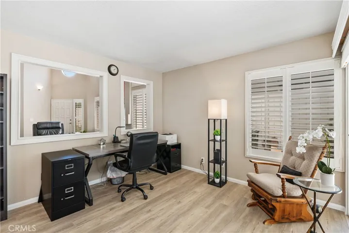 Family room opens to the kitchen and living room