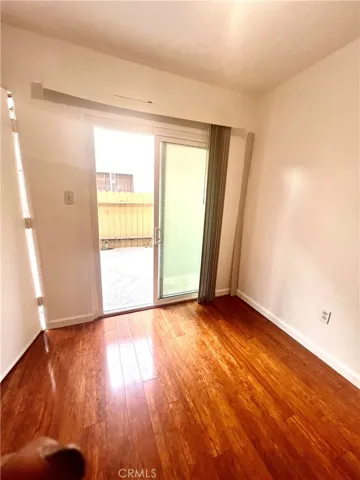sliding door opens to patio