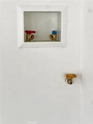 washer and dryer hookup inside the unit