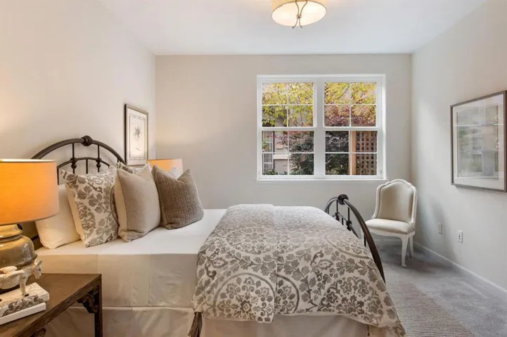 bedroom is virtually staged