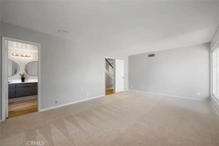 Downstairs bedroom has direct access to bathroom.