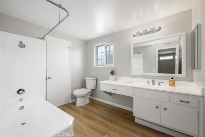 New fixtures, hardware, and toilet.