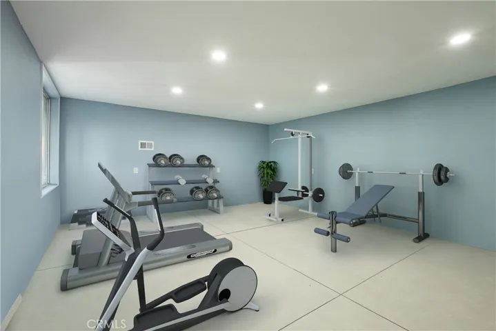 Unpermitted man 
cave/home gym/craft room
