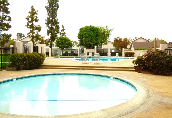 The pool and spa